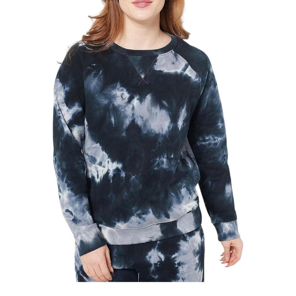 RM Rebecca Minkoff Terry Crew Pullover Black Tie - Regular